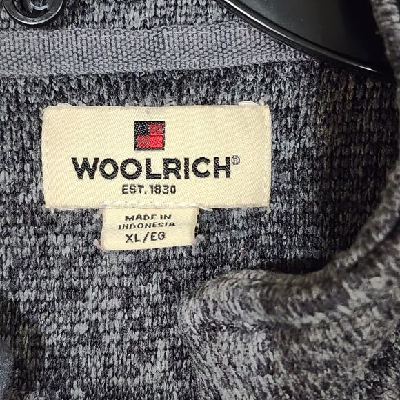 Woolrich Pullover Sweater XL Gray 1/4 Zip Chest Pocket Soft Warm Stylish Classic - Picture 3 of 8